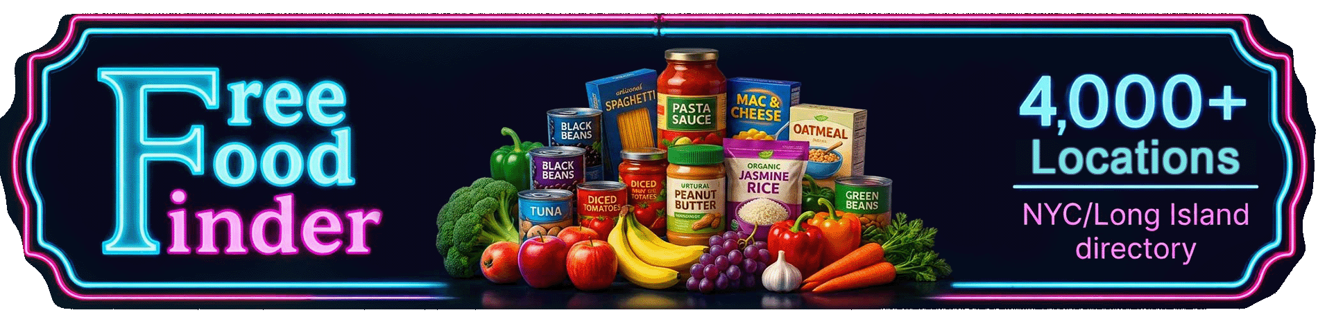 Free Food Finder — 4,000+ locations across NYC and Long Island